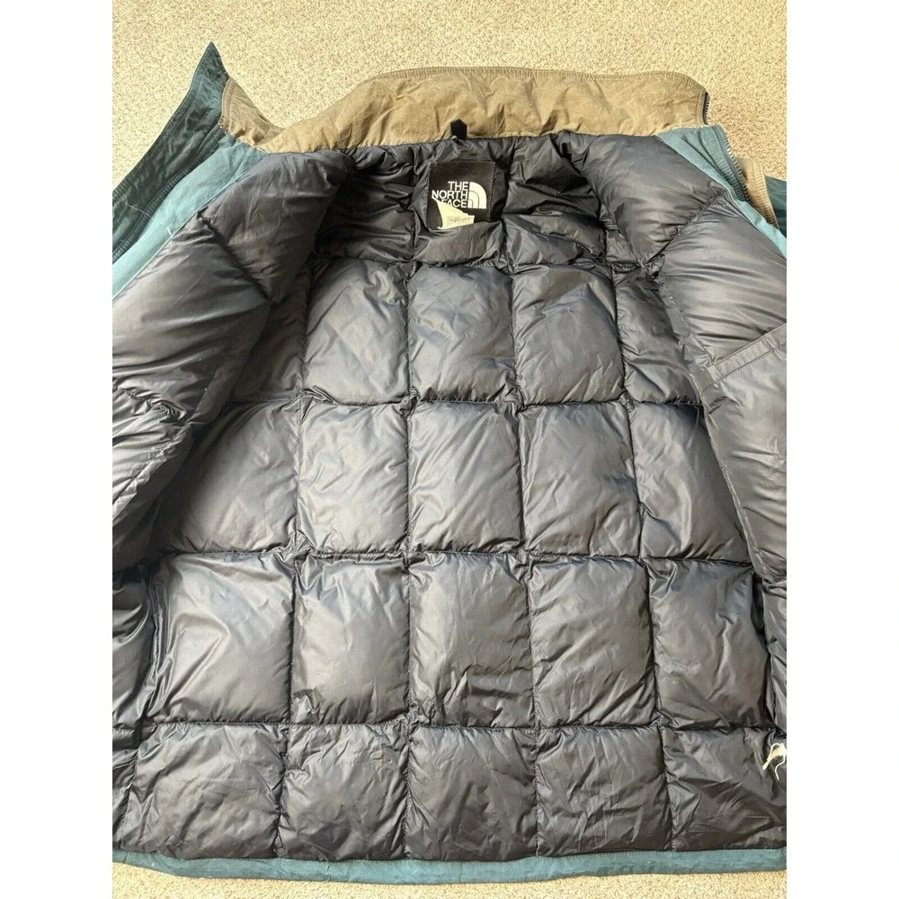 The North Face Vintage Green Goose Down Puffer Quilted Ski Jacket Mens Large - Picture 4 of 14